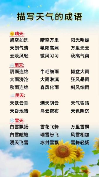 天气ABB词语有哪些_怎么用在作文里