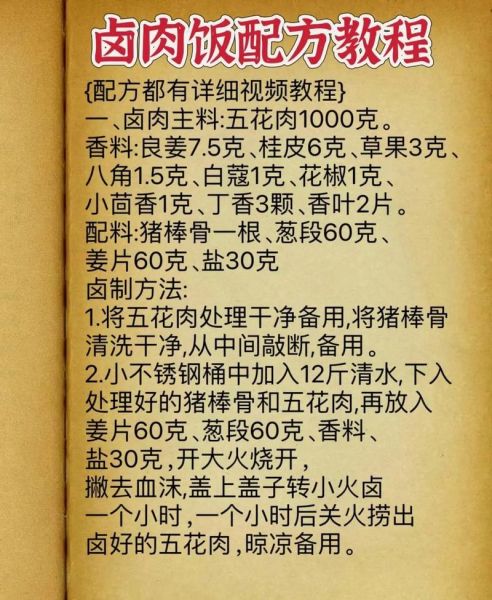 台湾卤肉饭怎么做_卤肉饭卤汁配方