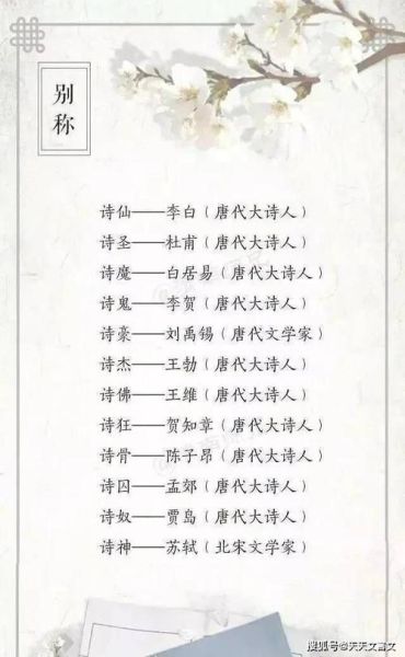 古代文人雅号有哪些_如何取一个诗意别称