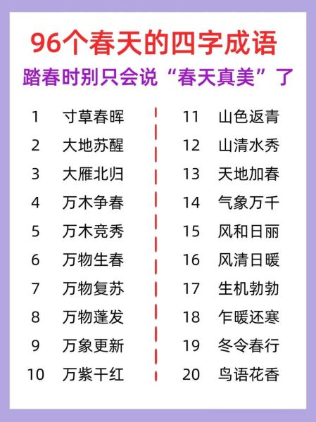 描写春天的词语有哪些_春天描写词语大全