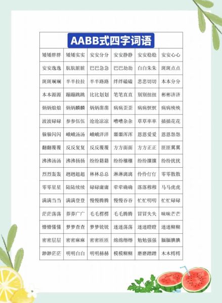 什么是aabb式词语_如何仿写aabb式词语