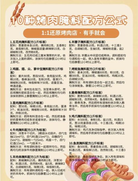 烧烤怎么做才好吃_烧烤腌制配方大全
