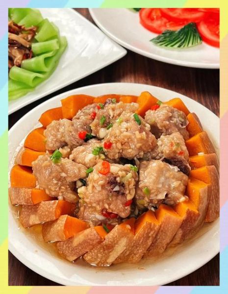 排骨蒸南瓜怎么做_蒸多久才软糯