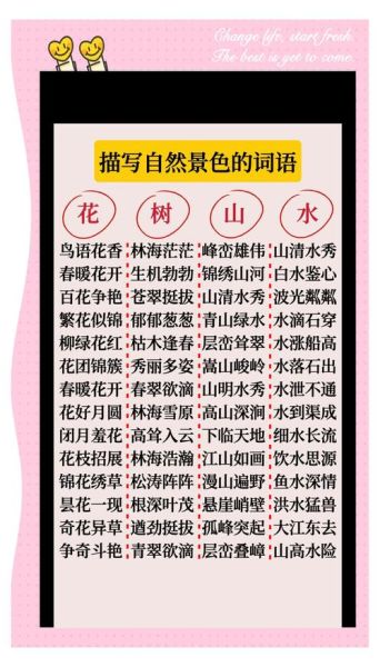 山川词语有哪些_如何分类记忆