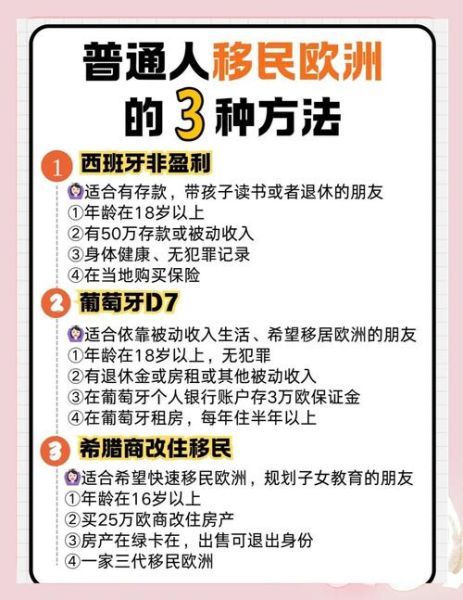 如何快速移民欧洲_欧洲移民最快途径