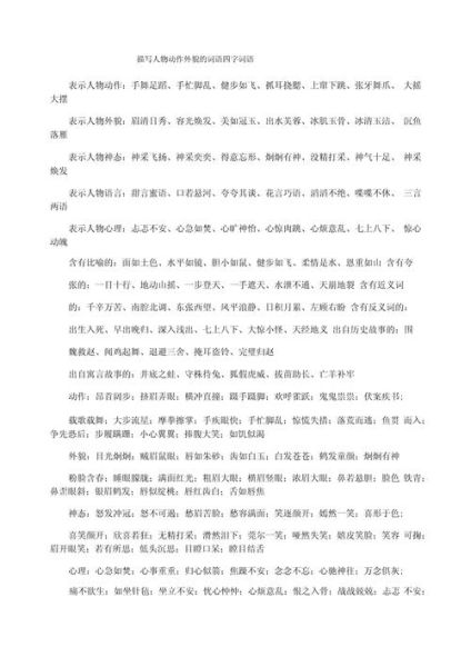 外貌描写有哪些_aabc式词语怎么写