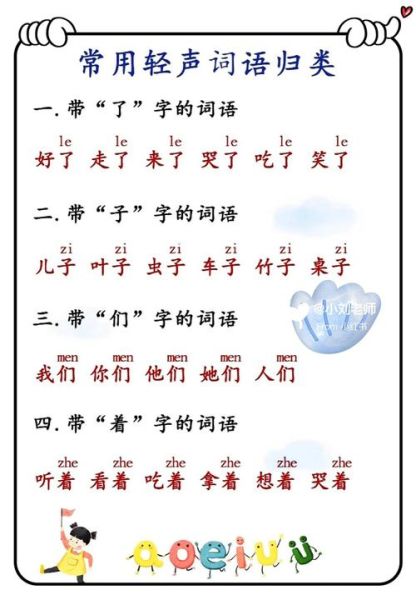 轻声词语有哪些_轻声词语怎么读