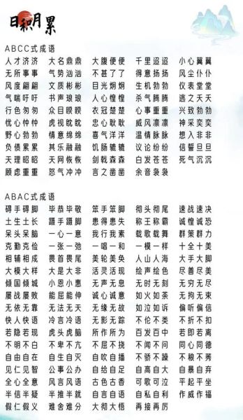 相貌aabb词语有哪些_怎么用