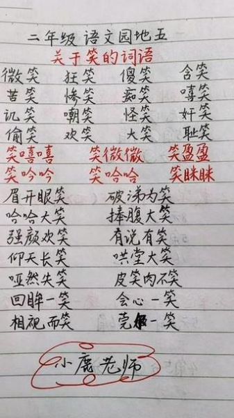 声笑的词语有哪些_如何区分近义词