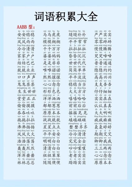 什么是aabb词语颜色_常见aabb颜色词语有哪些