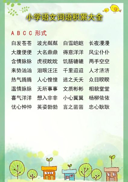 abcc式词语有哪些_怎么用在作文里