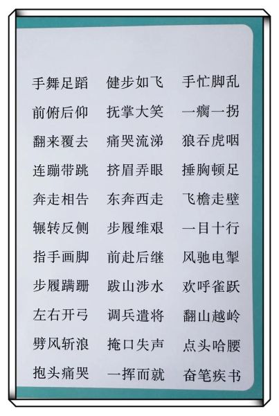 手脚动的词语有哪些_手脚动的词语怎么造句