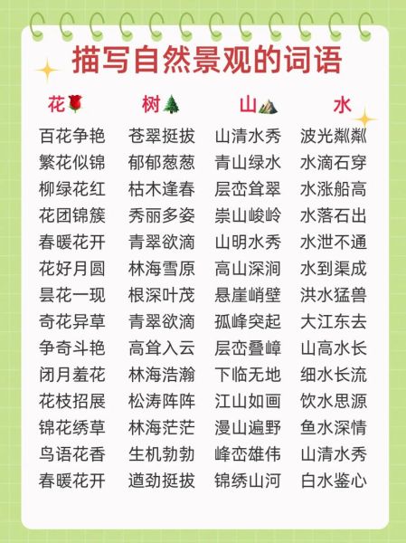 什么是形状描写词语AA_如何运用AA式叠词写景物