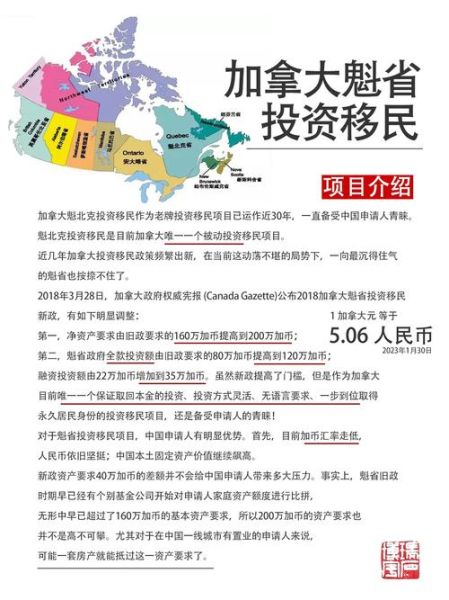 魁省投资移民要多少钱_魁省投资移民最新政策2024
