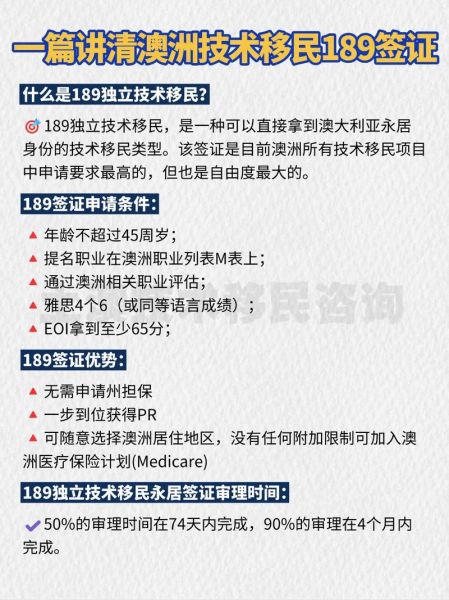 澳大利亚独立移民条件_如何申请189签证