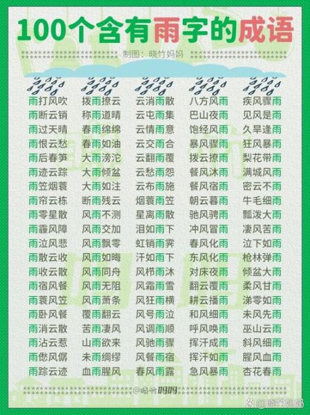 雨中动作的词语有哪些_如何描写雨中动作更生动