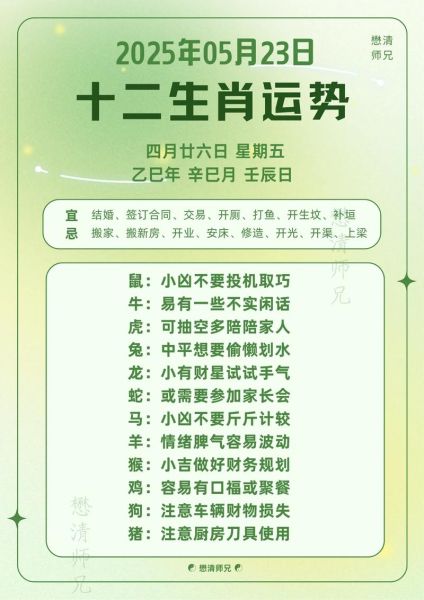 6月5日生肖运势排名_今日财运最旺的属相
