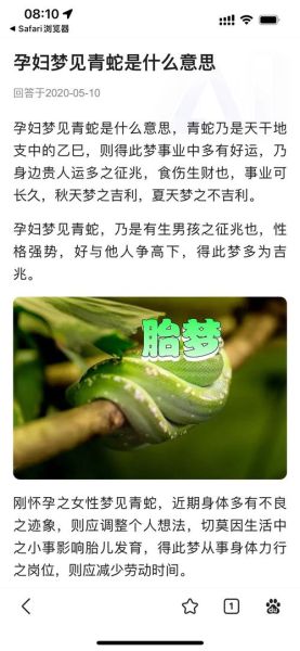孕妇梦到青蛇是什么意思_对胎儿有影响吗