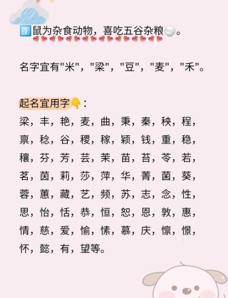 属鼠宝宝起名禁忌_属鼠名字带什么字最旺
