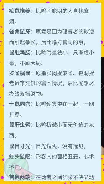 鼠年成语有哪些_鼠属相成语大全