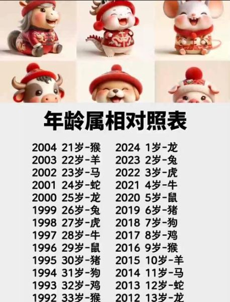 2024年属相年龄对照表_如何快速查询生肖岁数