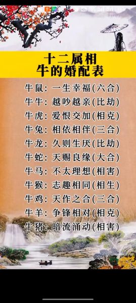 属牛和什么属相最配_牛婚配最佳生肖
