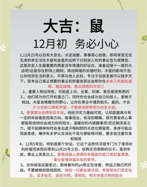 属鼠人2024每月运势_属鼠人2024每月运势详解