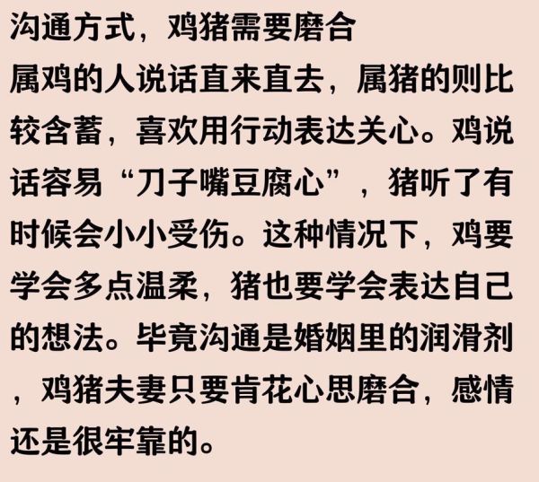 属鸡和属猪的婚姻配吗_鸡猪属相相冲吗