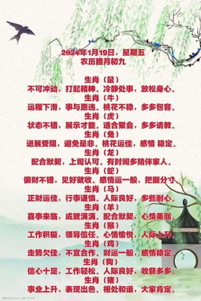 生肖8月运势如何_2024年8月生肖运势详解