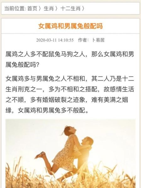 属鸡和属兔的合不合_鸡兔婚配优缺点