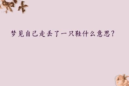 梦到找不到鞋子了_是什么意思