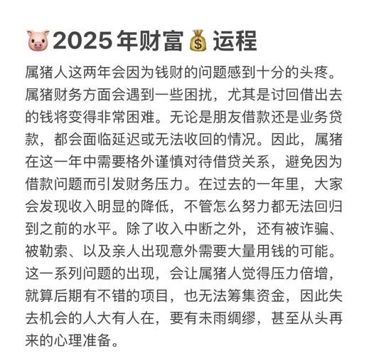 属猪明年财运如何_2025年属猪人财富运势详解