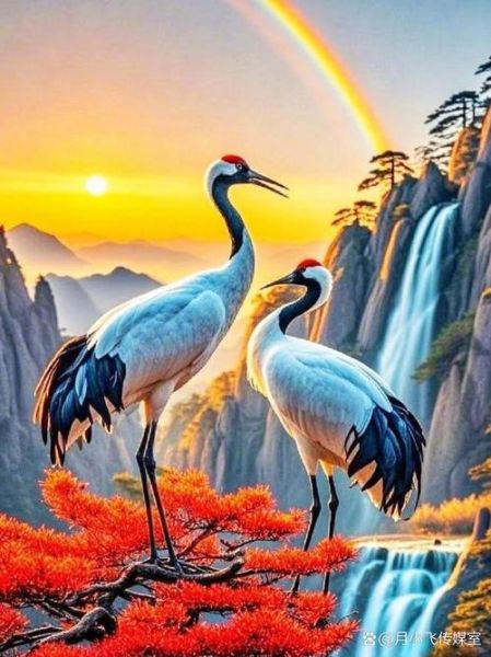 仙鹤招财运图怎么摆放_仙鹤招财运图适合挂哪里