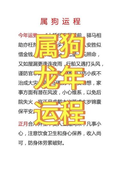 狗年龙财运好吗_属龙狗年运势详解